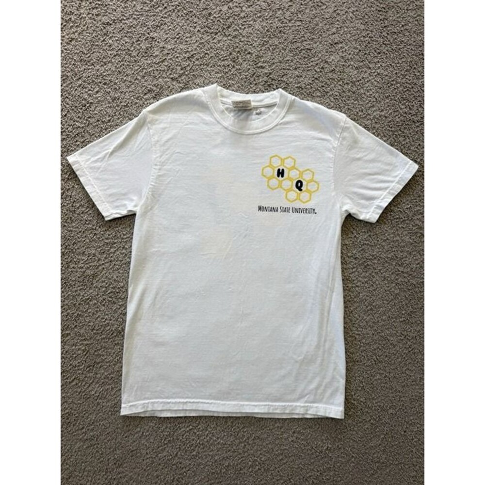 Comfort Colors Montana State University MSU HQ Double Sided Graphic T-Shirt Sz S